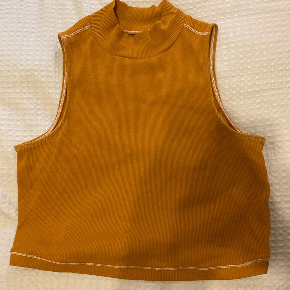 Everlane ribbed mock neck tank